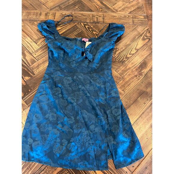 Francesca’s Babydoll Floral Mini Slip Dress Women Small Wedding Easter Spring - Picture 1 of 10